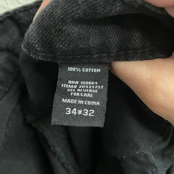 Hot Topic Punk Patch Jeans Mens *34 Slow Decay Skull Grunge Black Goth Graphic - Picture 7 of 8